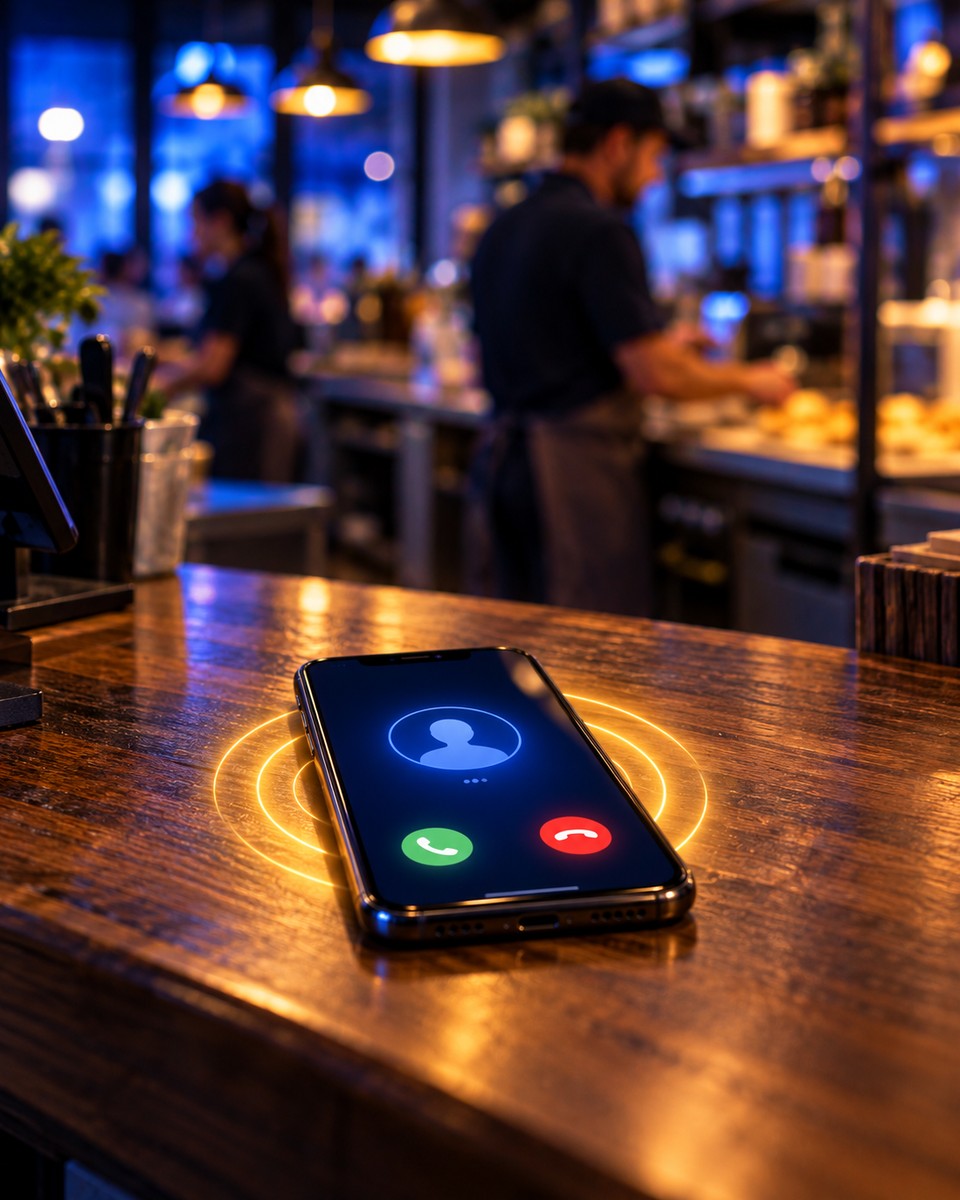 Business team speaking with clients by phone in an office